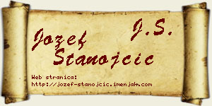 Jožef Stanojčić vizit kartica